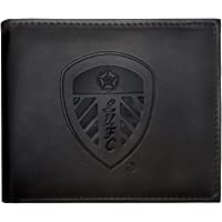 Leeds United FC - Cartera oficial con el escudo grabado - Negro